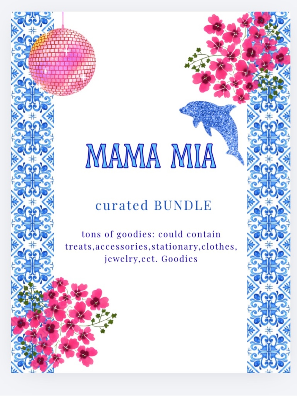 Mama Mia Curated Bundle - White & Blue and or disco